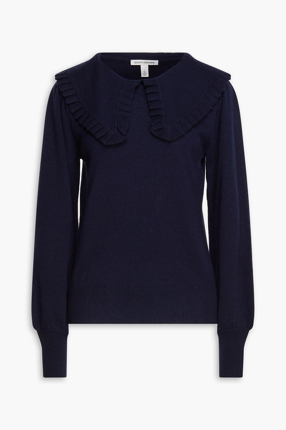 Autumn Cashmere Ruffle-trimmed cashmere sweater