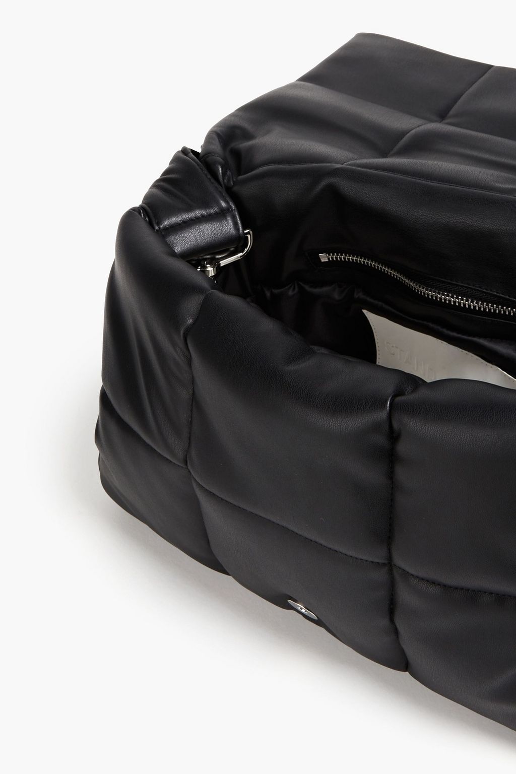 STAND STUDIO Wanda quilted faux leather clutch