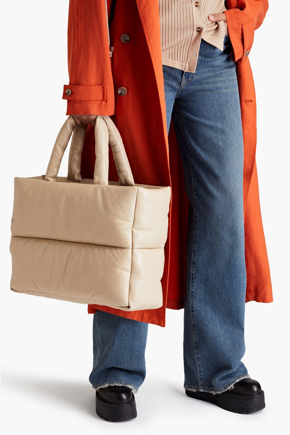 STAND STUDIO DAFNE QUILTED LEATHER TOTE