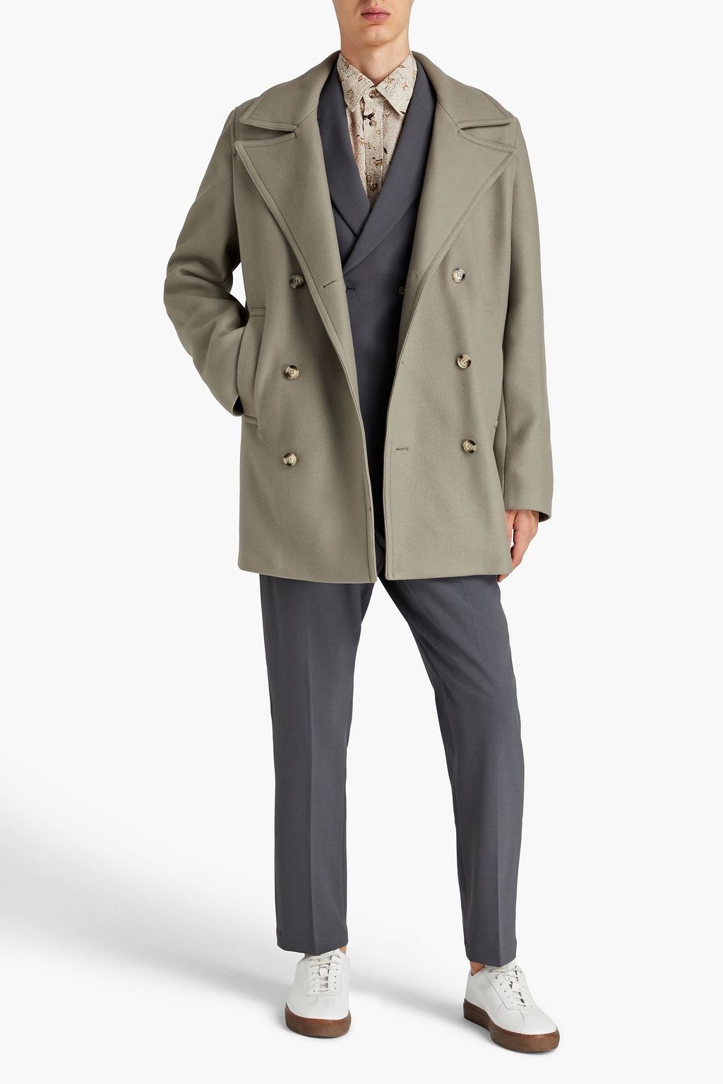 NANUSHKA Yak-blend felt peacoat