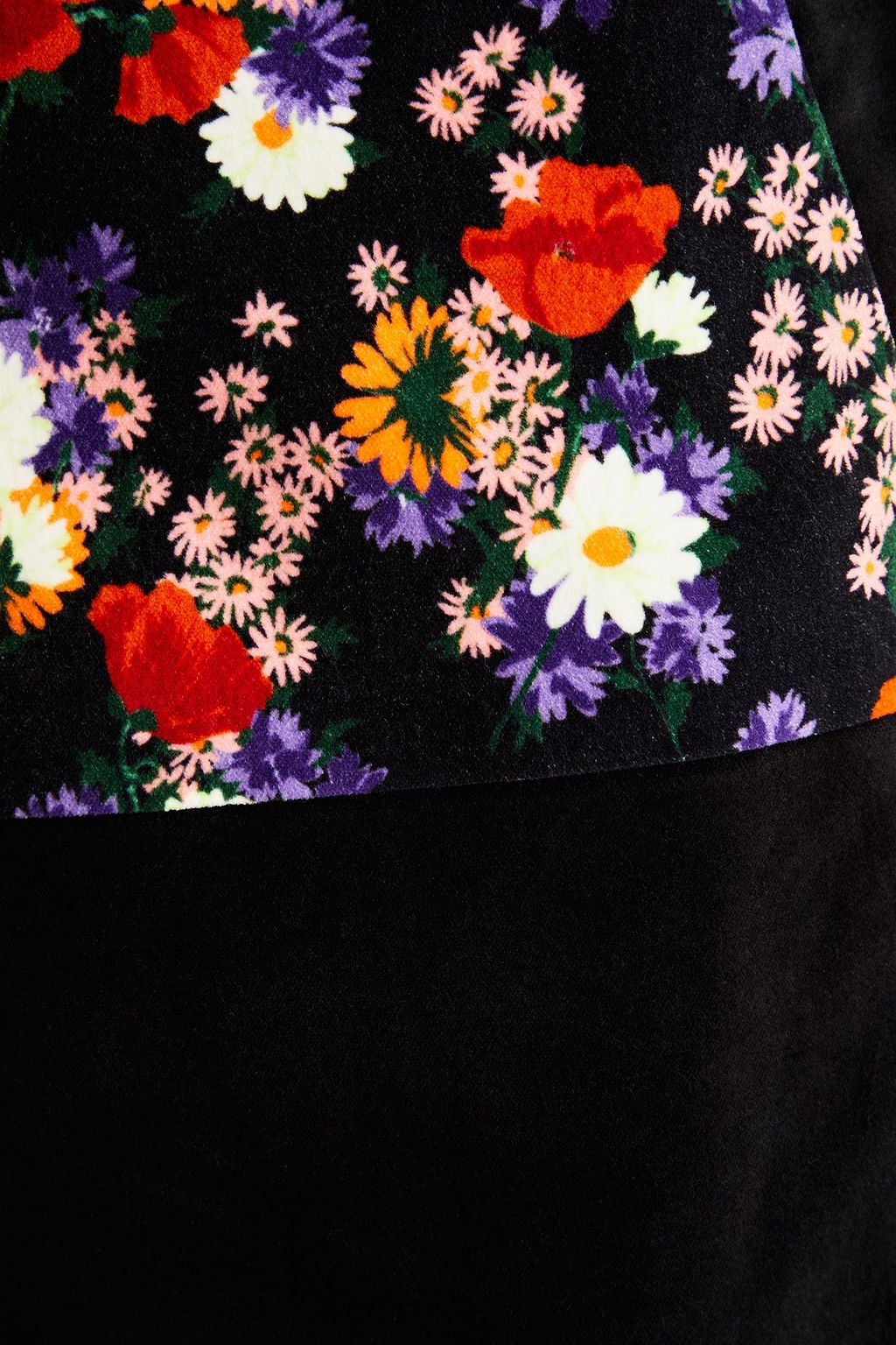 STAUD Candice floral-print cotton-blend velvet coat