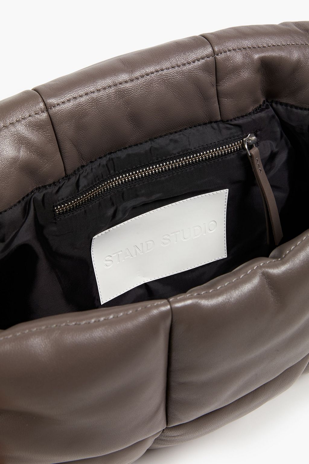 STAND STUDIO Wanda quilted leather clutch