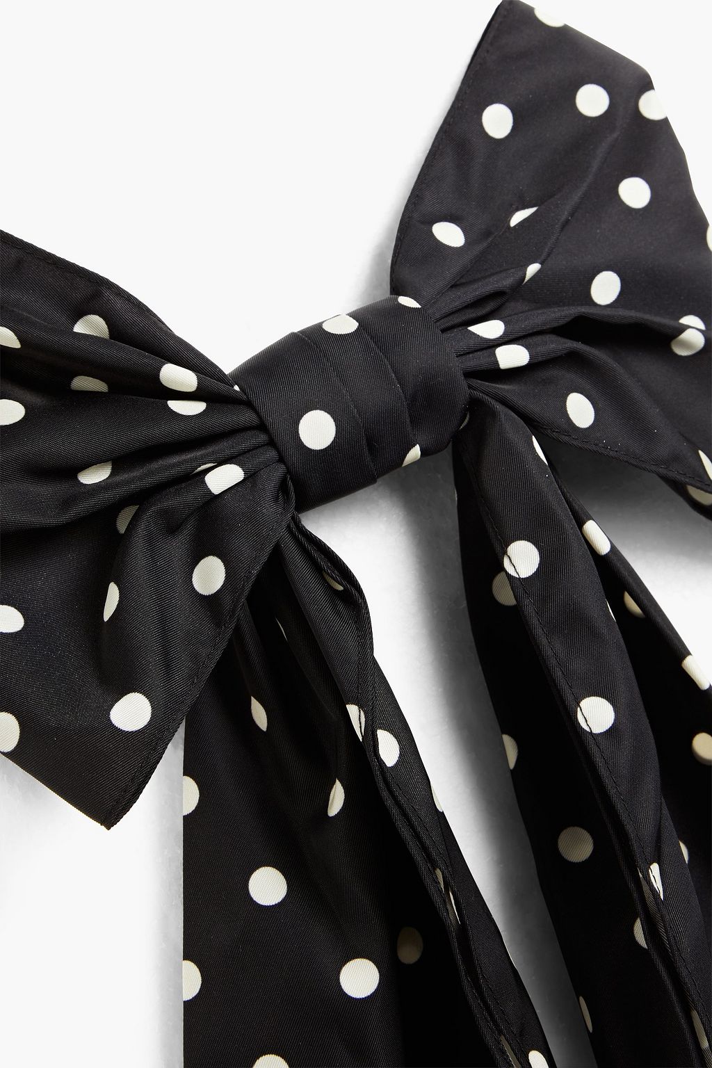 RED(V) Polka-dot satin-twill hair slide