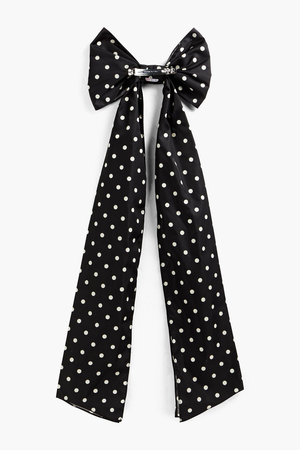 RED(V) Polka-dot satin-twill hair slide