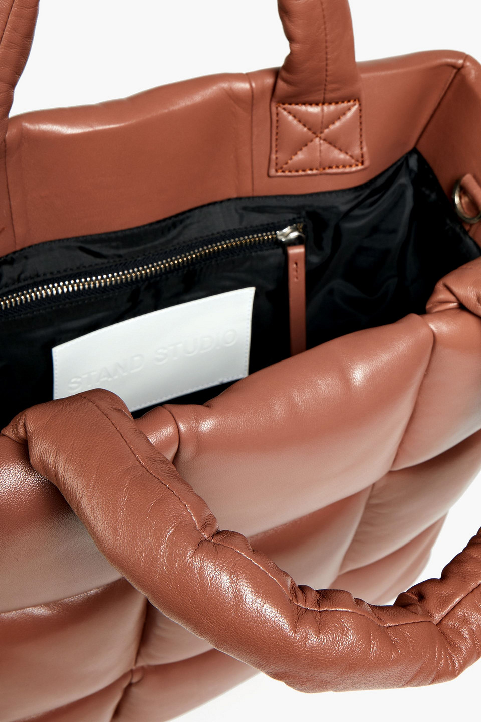 STAND STUDIO ASSANTE QUILTED LEATHER TOTE