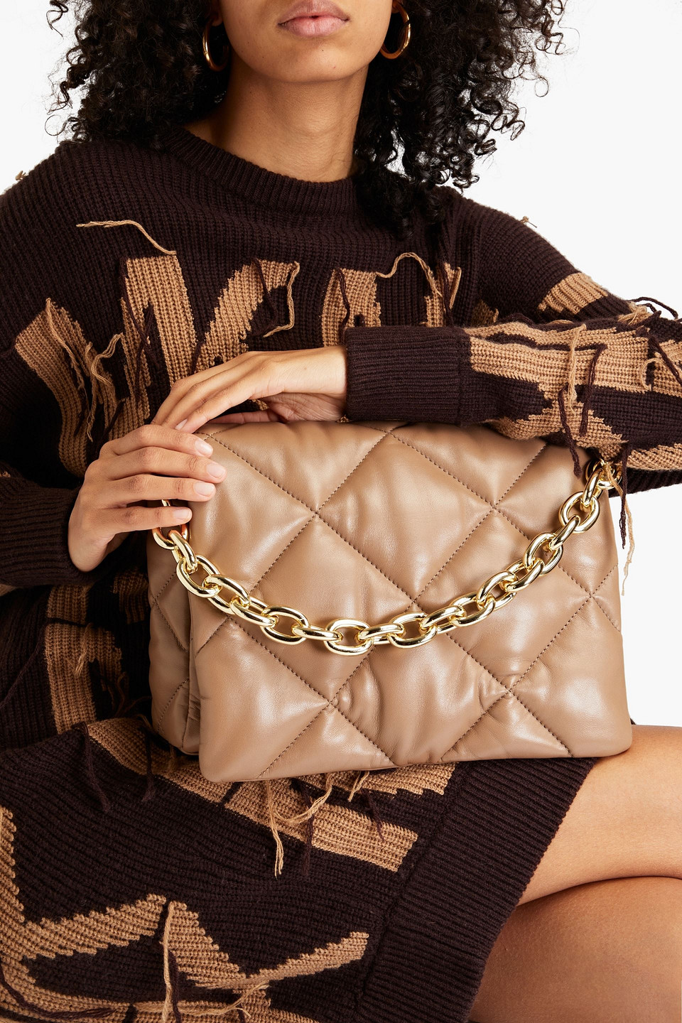 STAND STUDIO BRYNNIE QUILTED LEATHER SHOULDER BAG