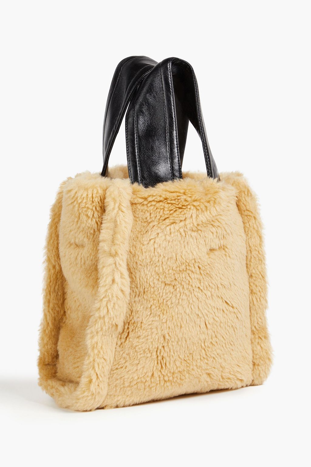 STAND STUDIO Lucille two-tone faux shearling tote