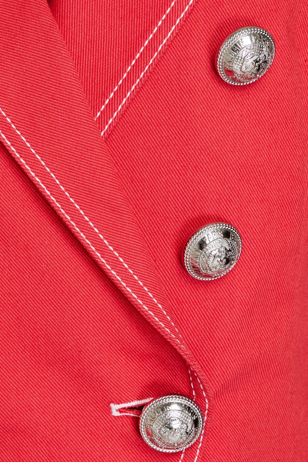BALMAIN Double-breasted denim blazer