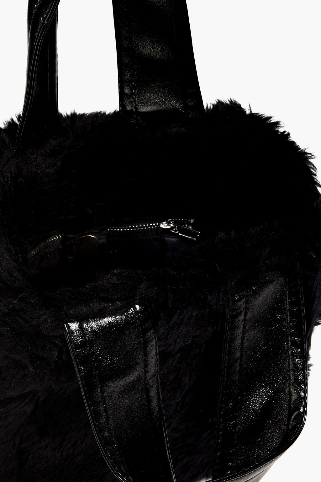 STAND STUDIO Lucille faux shearling tote