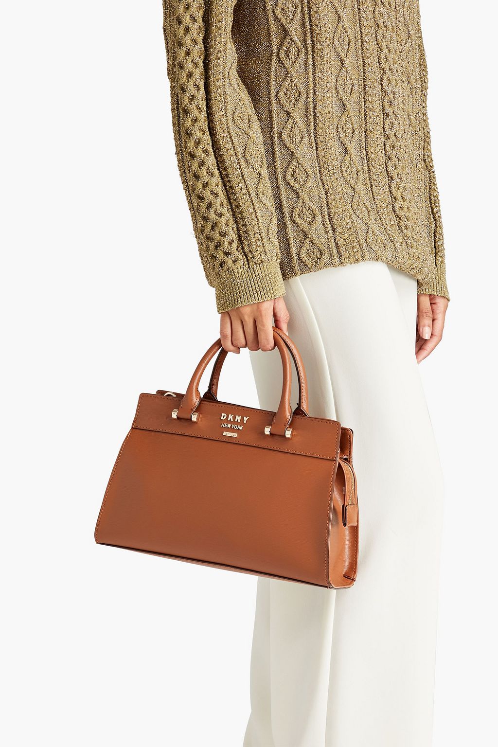 DKNY Faux textured-leather tote