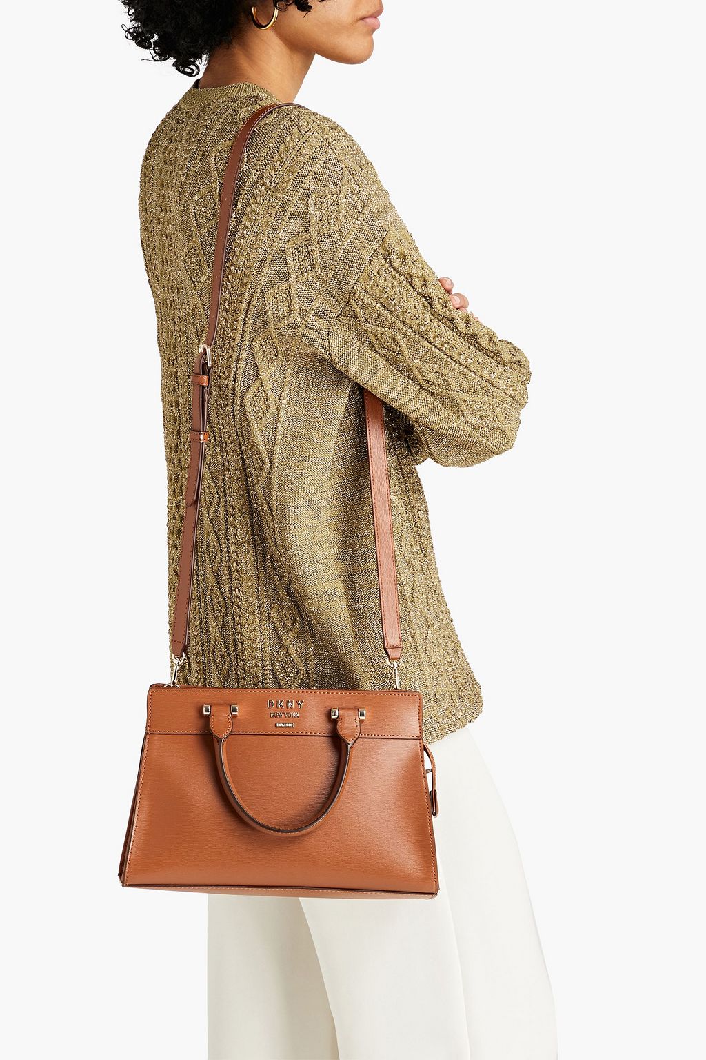 DKNY Faux textured-leather tote