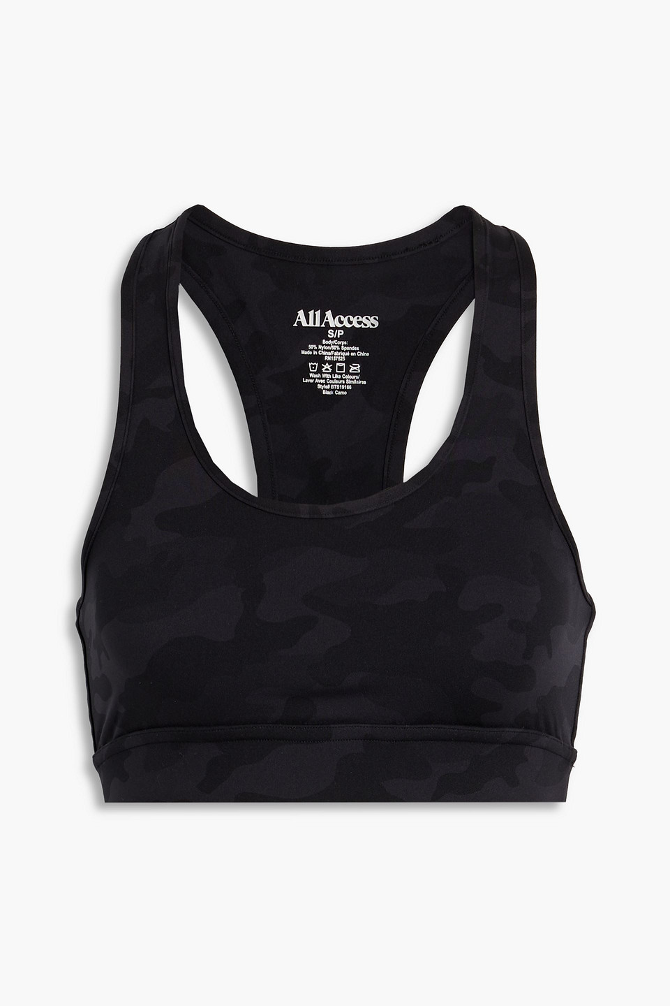 All Access Camouflage-print stretch sports bra