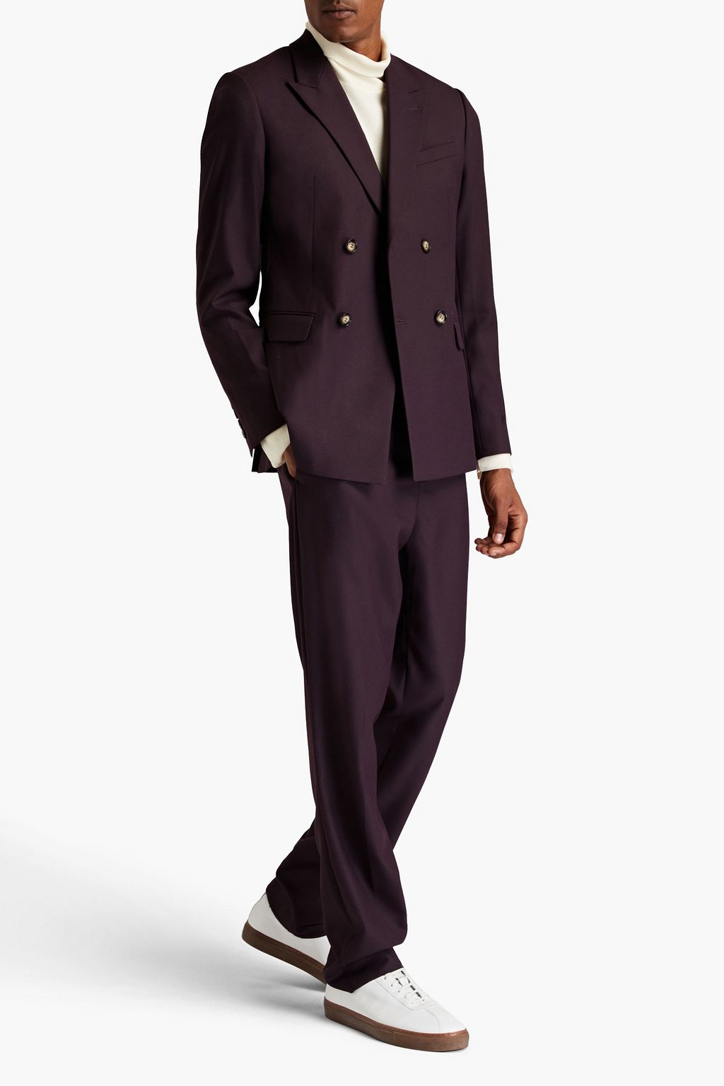 NANUSHKA Double-breasted twill blazer