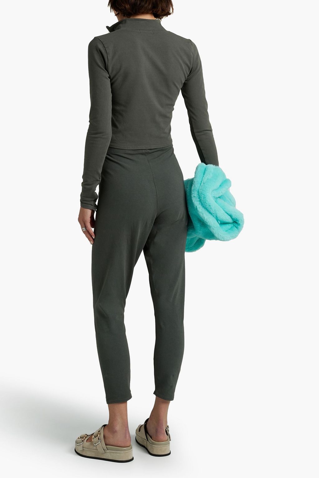 GOOD AMERICAN Stretch-cotton jersey leggings