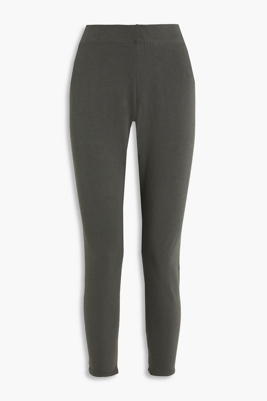 Black Stretch Jersey Ankle Legging