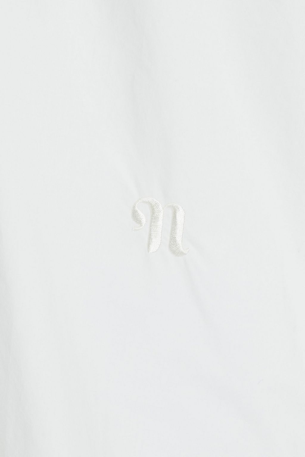 NANUSHKA Kaleb logo-embroidered cotton-poplin shirt