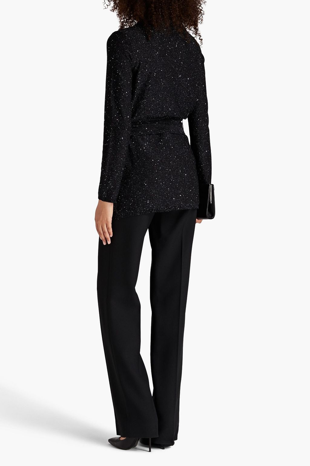 FERRAGAMO Embellished metallic silk-blend jacket
