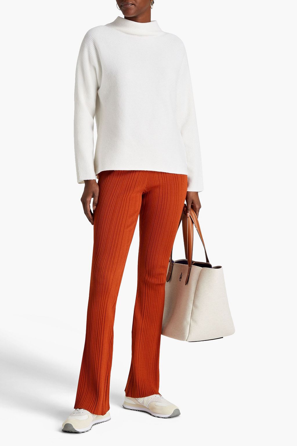 VINCE. Ribbed wool and cashmere-blend turtleneck sweater