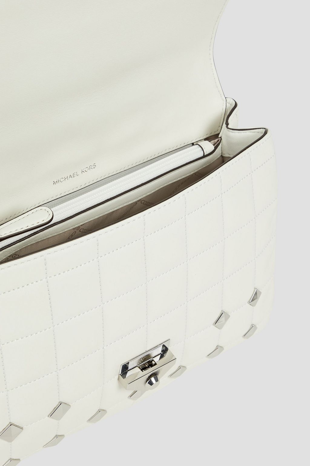 MICHAEL MICHAEL KORS Quilted studded leather shoulder bag Sale up to