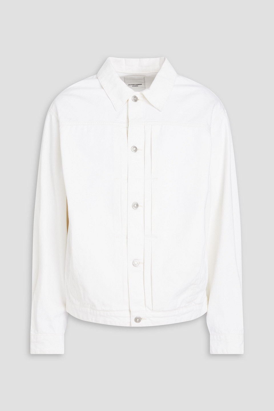 Le 17 Septembre - Pintucked denim jacket - White - IT 50