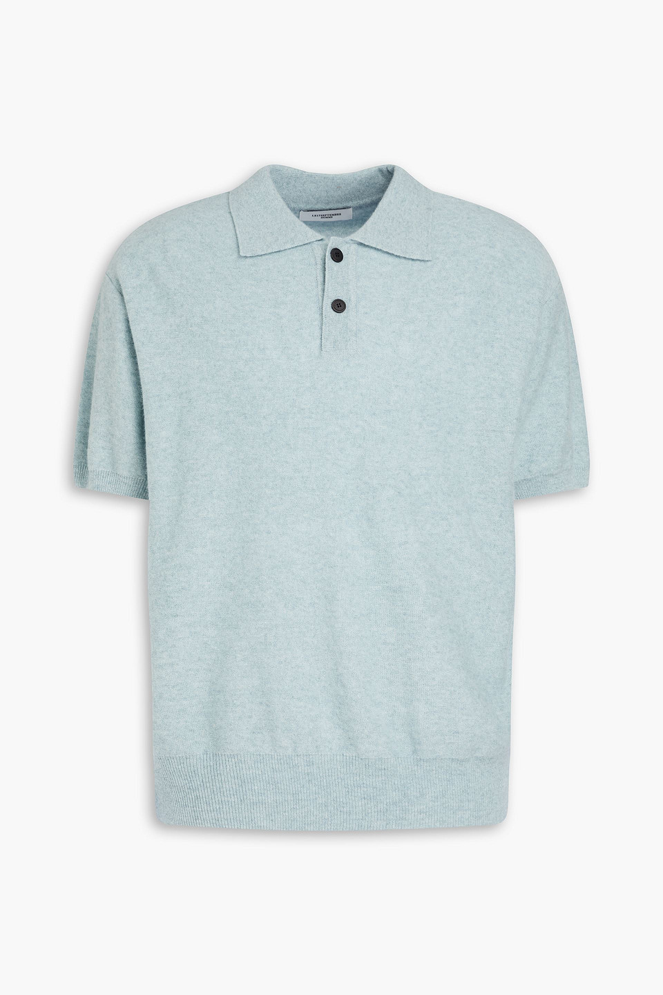Le 17 Septembre Wool-blend Polo Sweater In Sky Blue