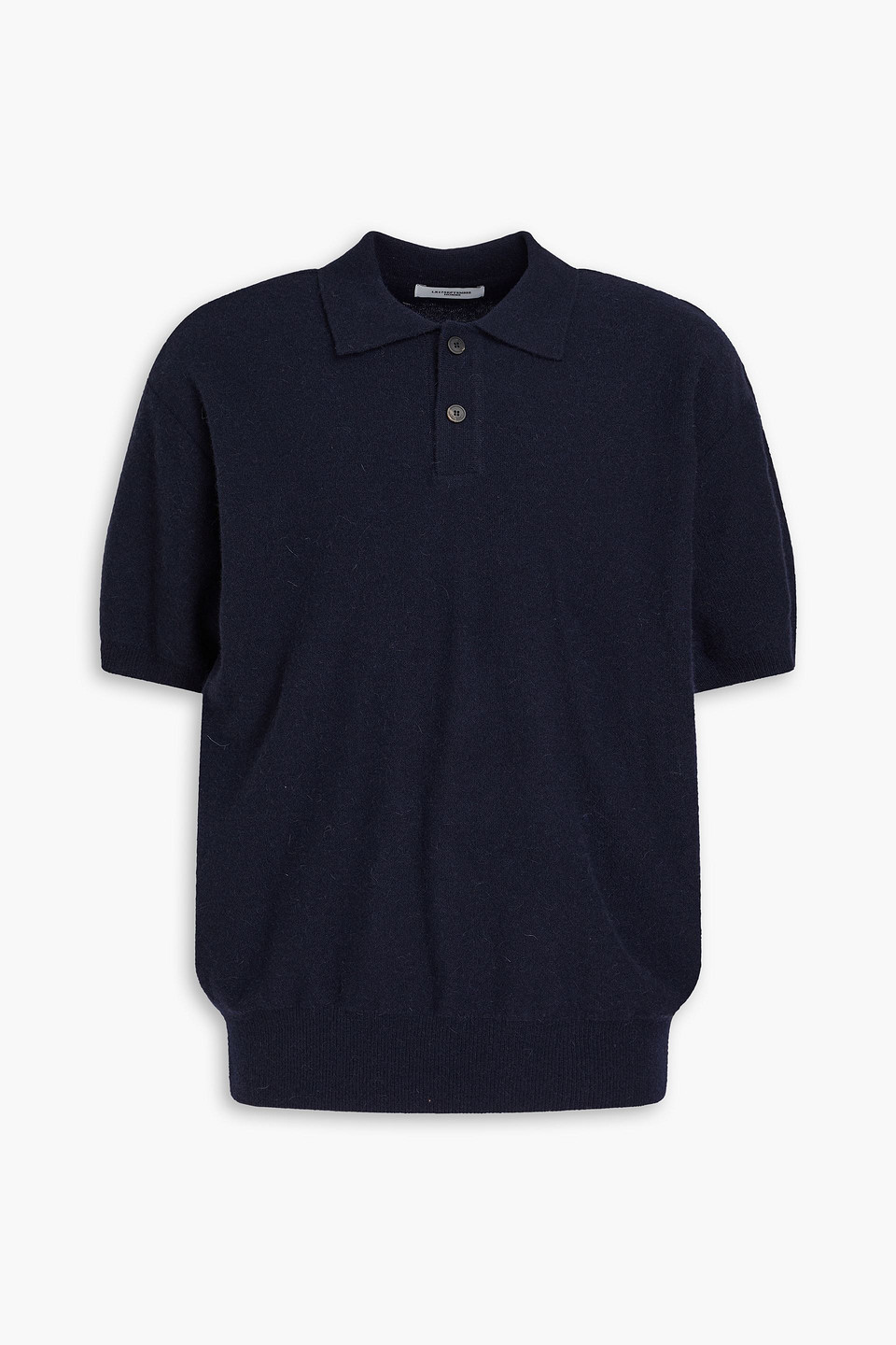 Le 17 Septembre Wool-blend Polo Sweater In Midnight Blue