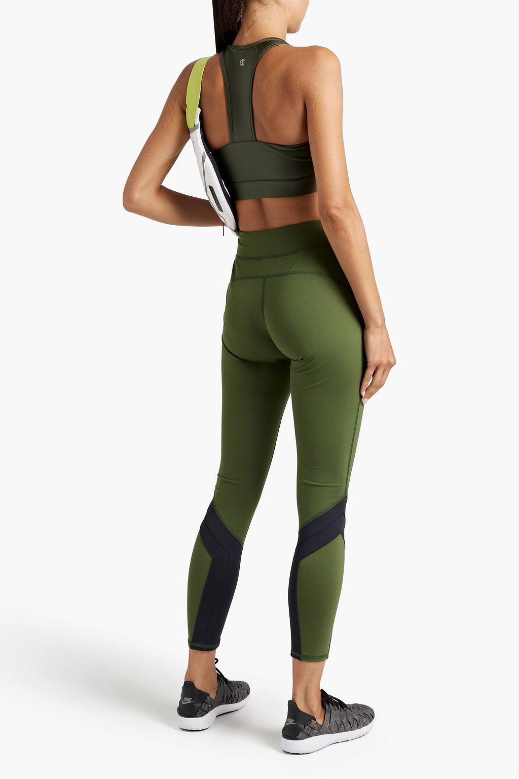ALL ACCESS Front Row color-block stretch sports bra