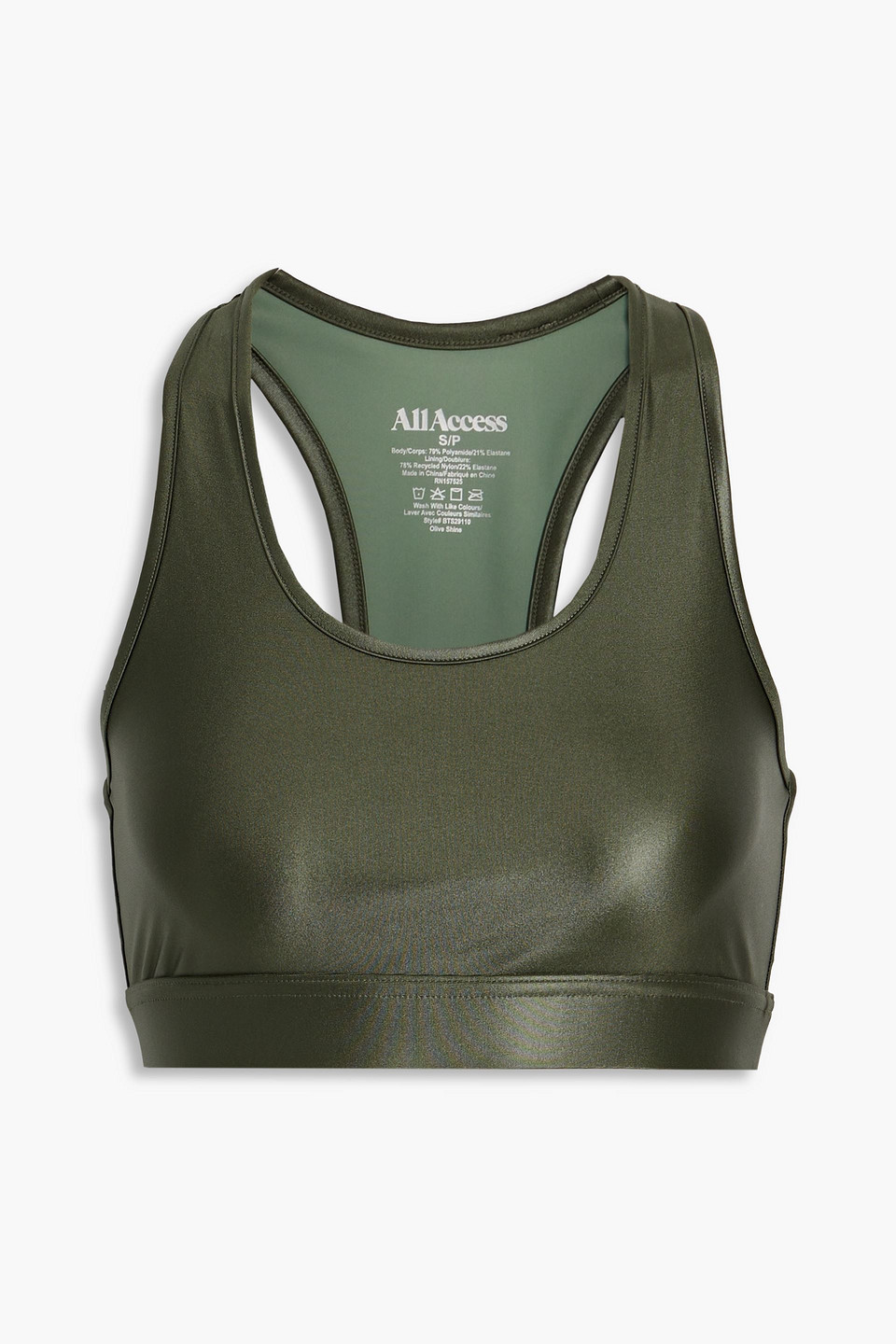 ALL ACCESS COATED STRETCH SPORTS BRA 3074457345632799660