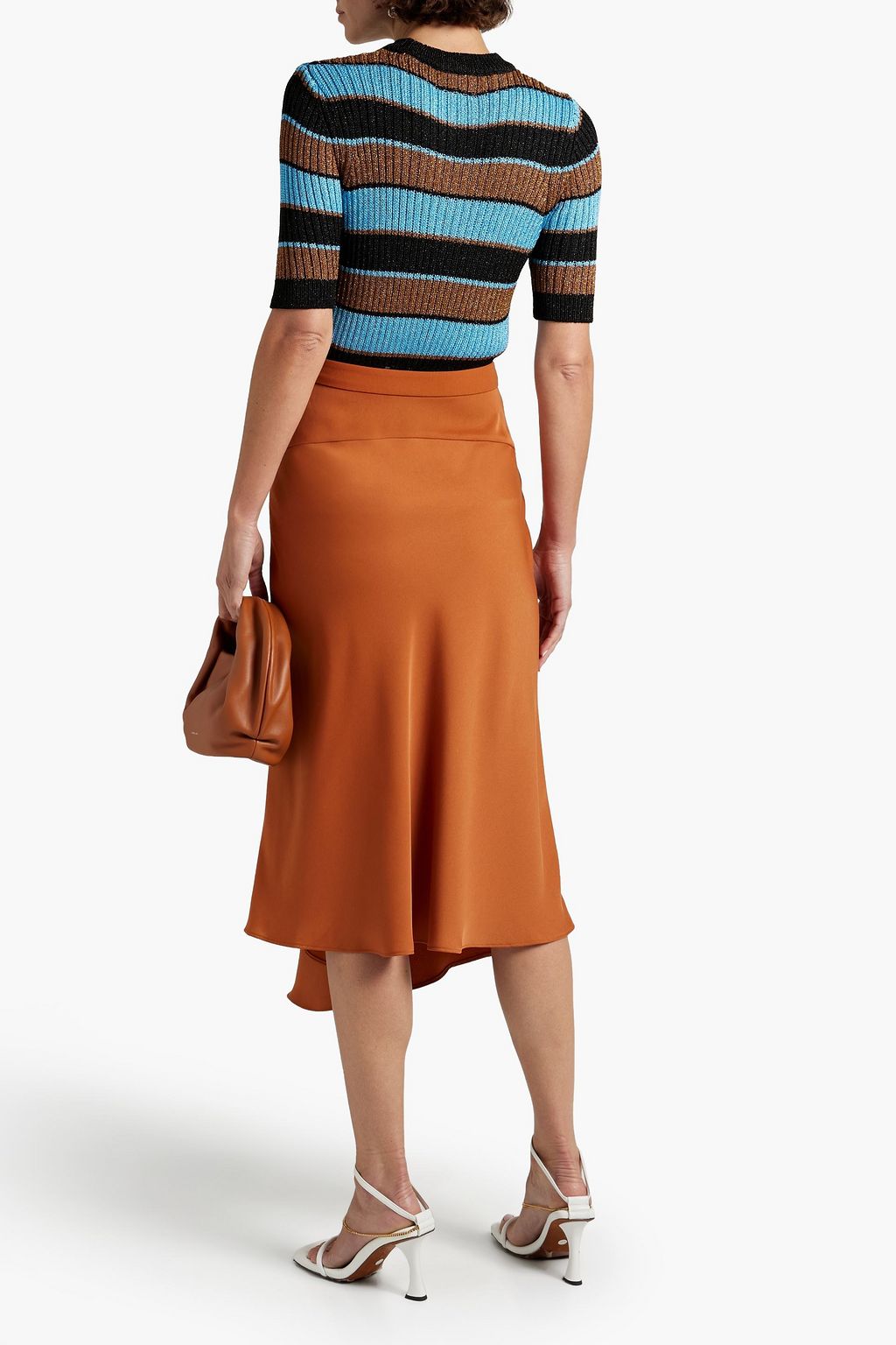 DIANE VON FURSTENBERG Analisa draped crepe midi skirt