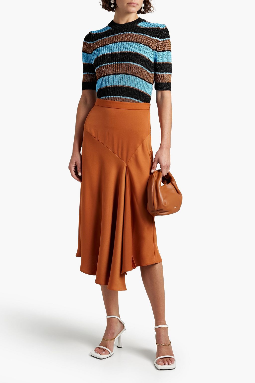 DIANE VON FURSTENBERG Analisa draped crepe midi skirt