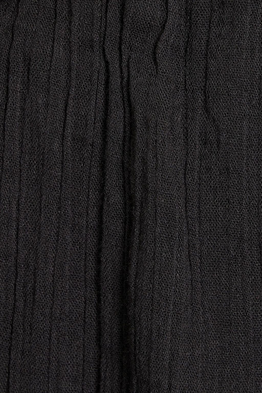 JOIE Lytle gathered crinkled cotton-gauze top