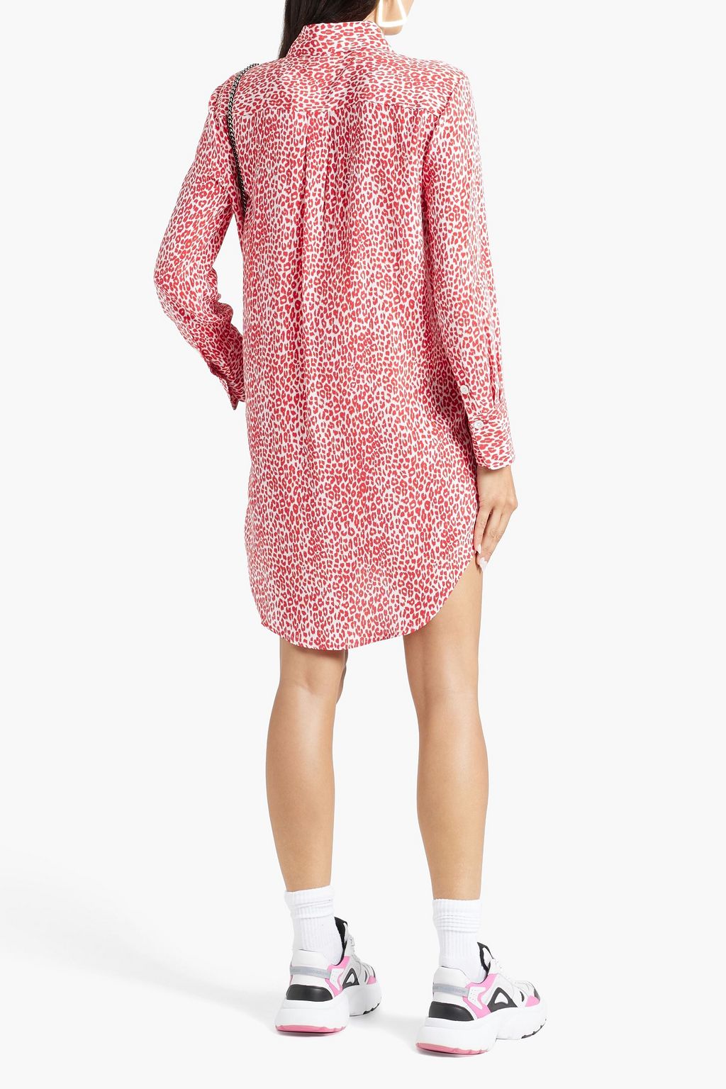 EQUIPMENT Scoutt leopard-print silk crepe de chine mini shirt dress