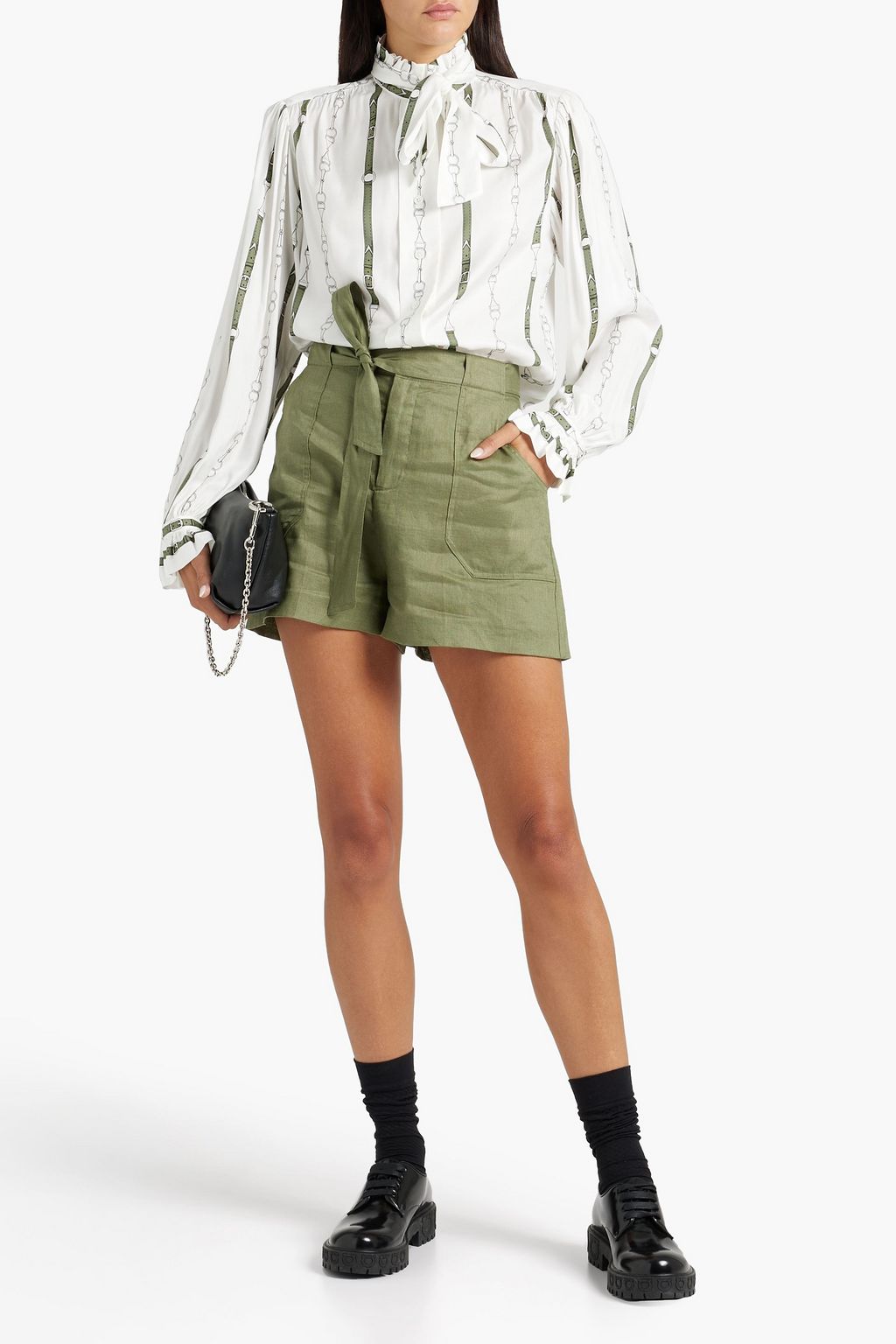 EQUIPMENT Taimee linen shorts