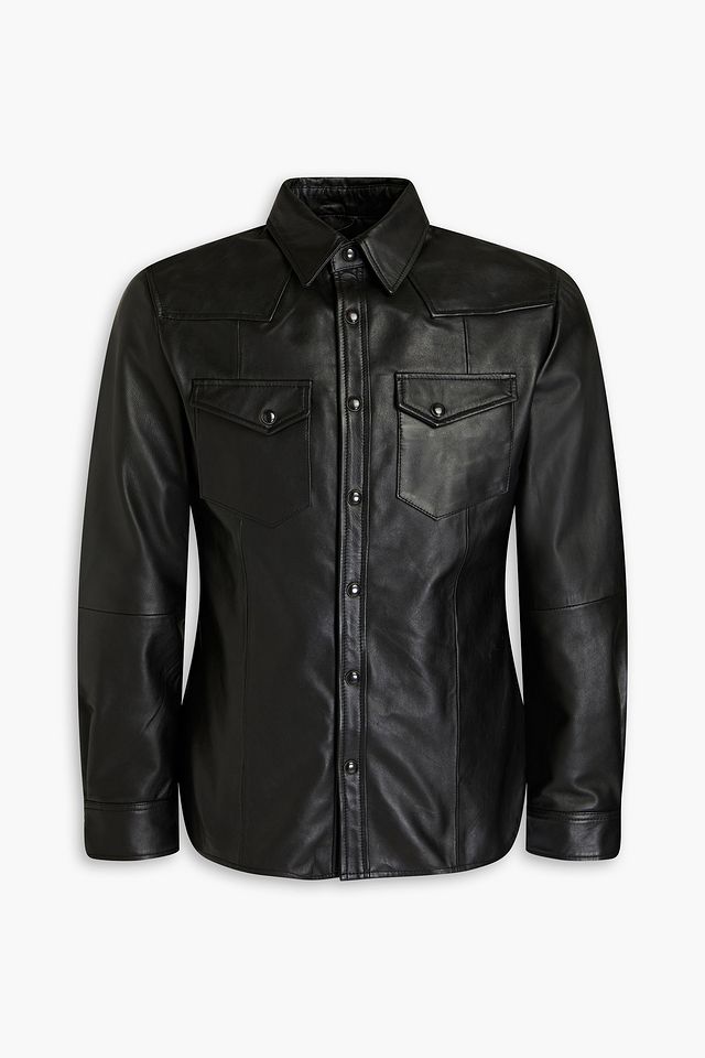 Leather overshirt