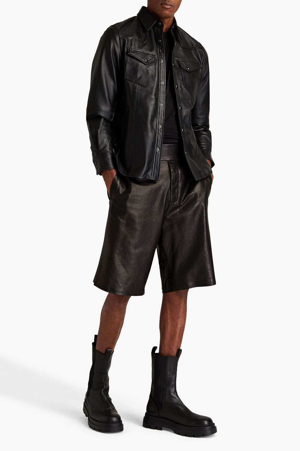 DEADWOOD Leather overshirt
