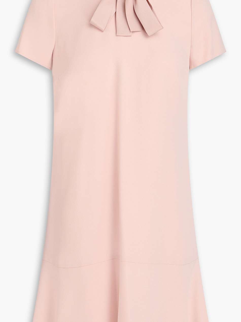 broderie anglaise-trimmed crepe mini dress