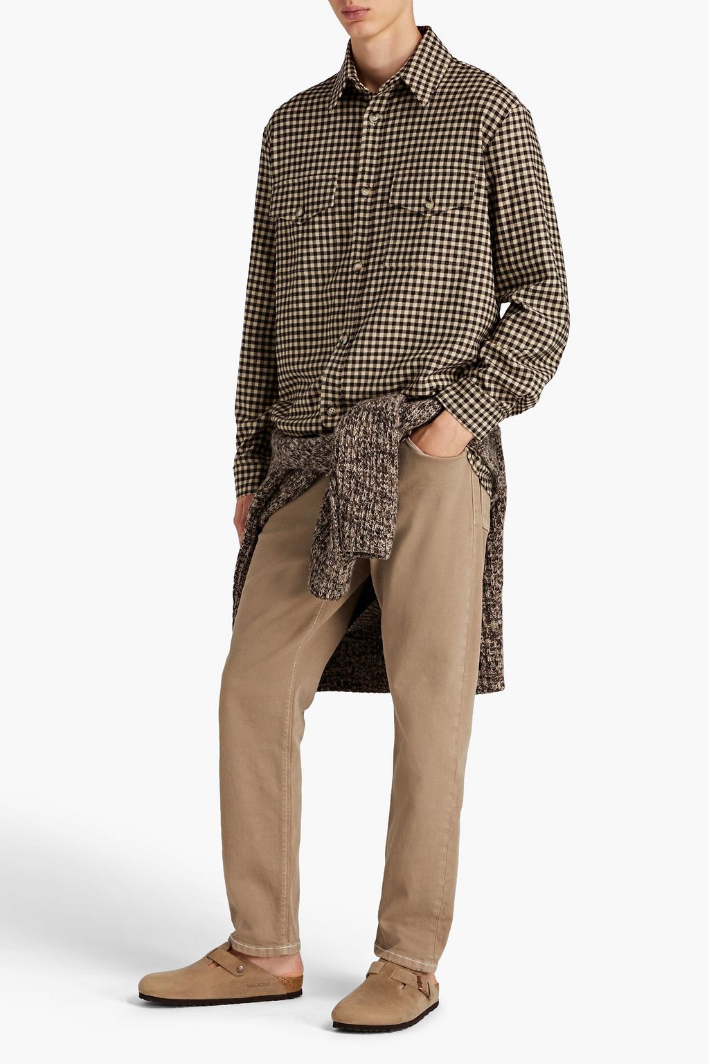 NANUSHKA Gingham flannel shirt