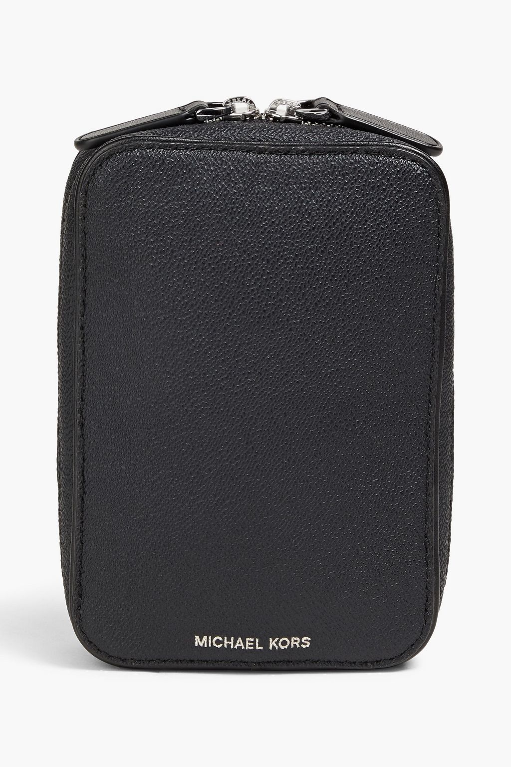 MICHAEL KORS Logo-print faux textured-leather paneled twill tote