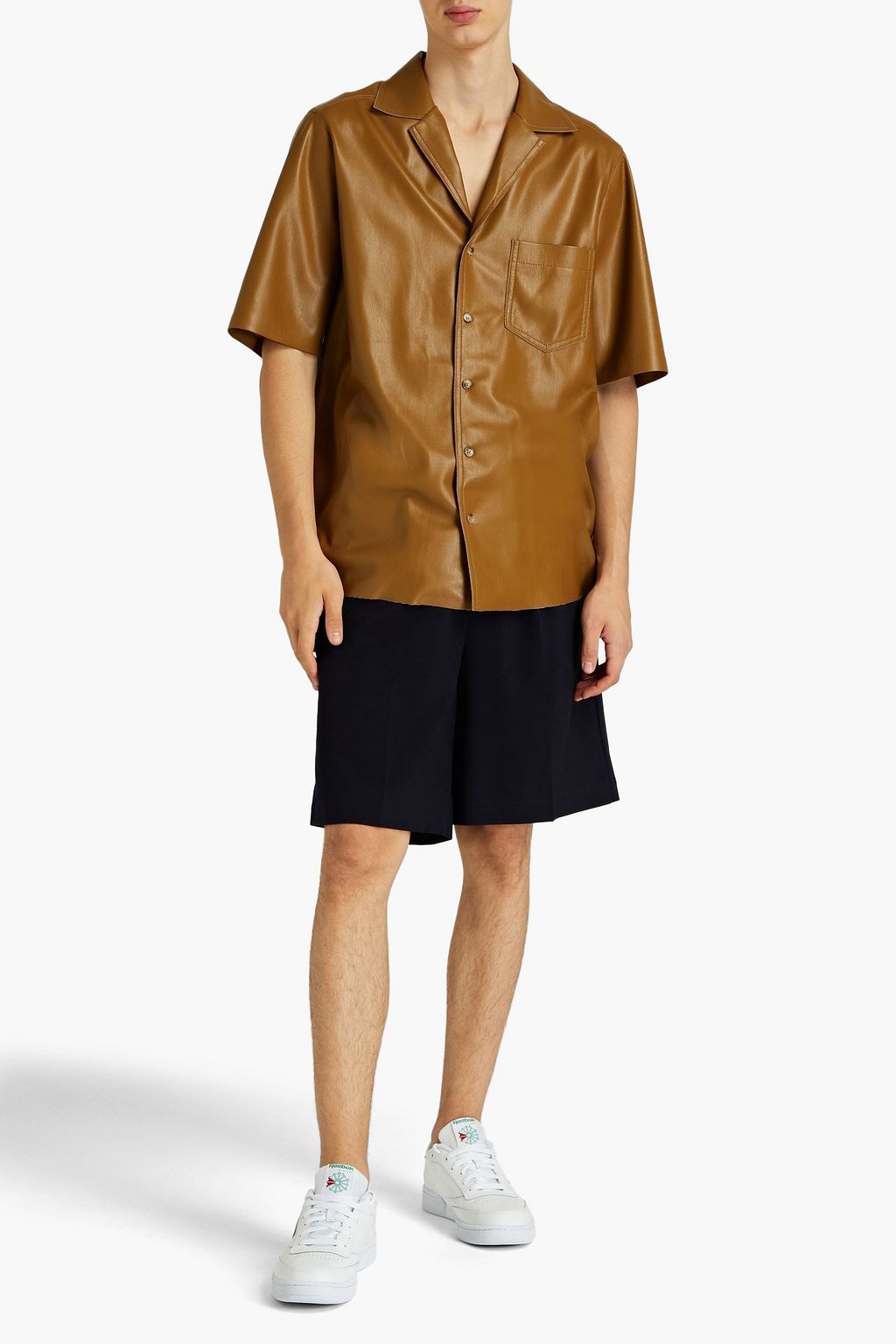 NANUSHKA Osmo vegan leather shirt
