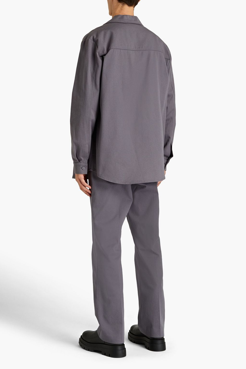 NANUSHKA Pintucked cotton-twill shirt