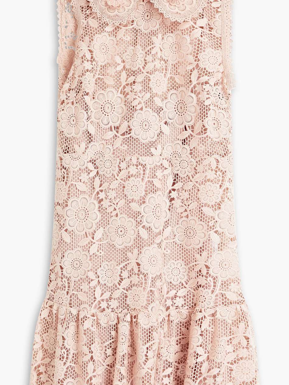 guipure lace mini dress
