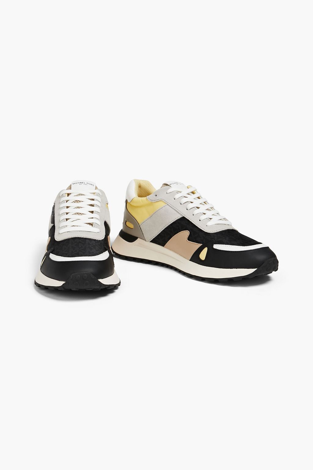 MICHAEL KORS Sneakers aus Veloursleder, Shell und Leder in Colour-Block-Optik