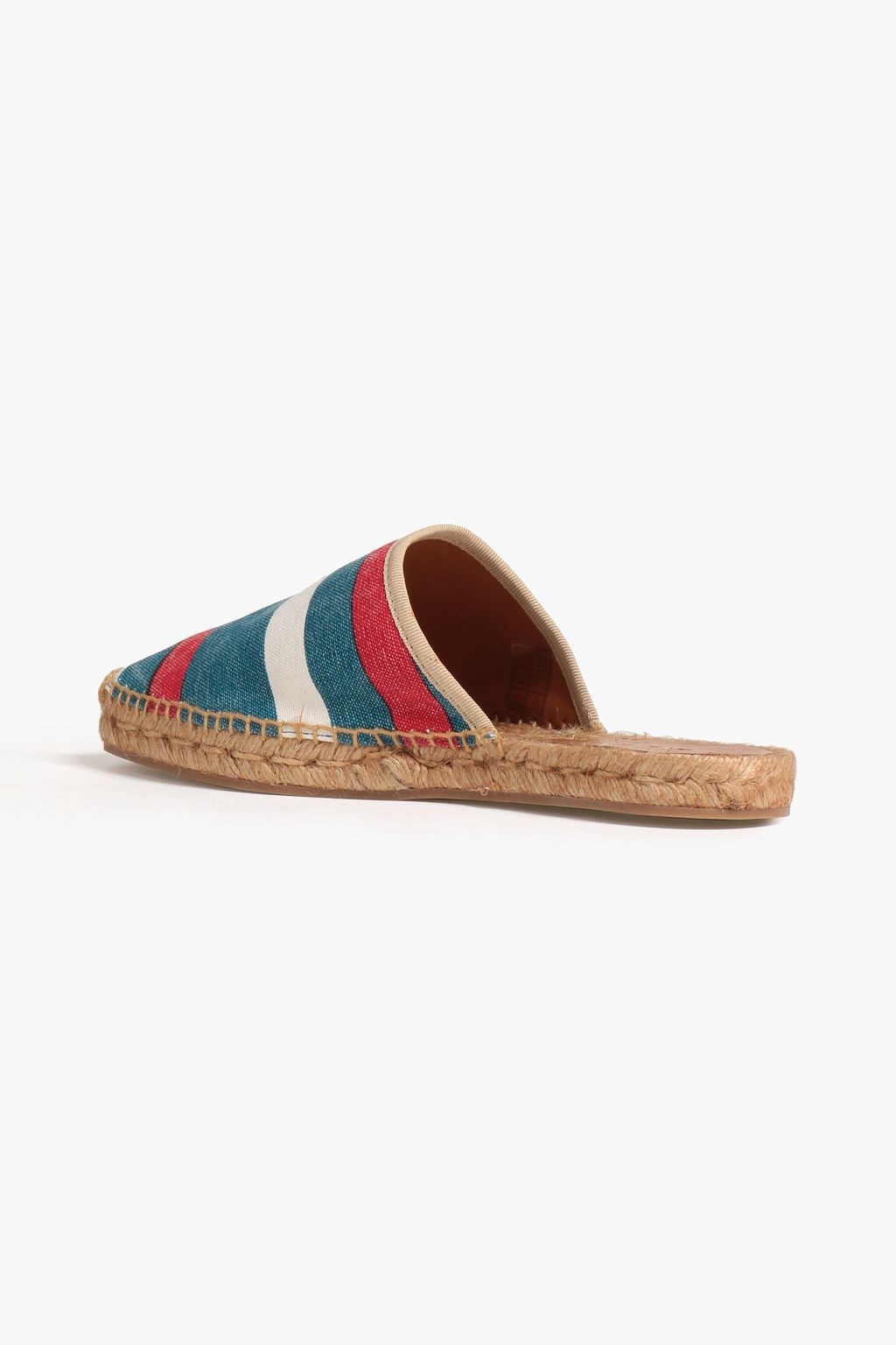 MARNI Striped canvas espadrille mules