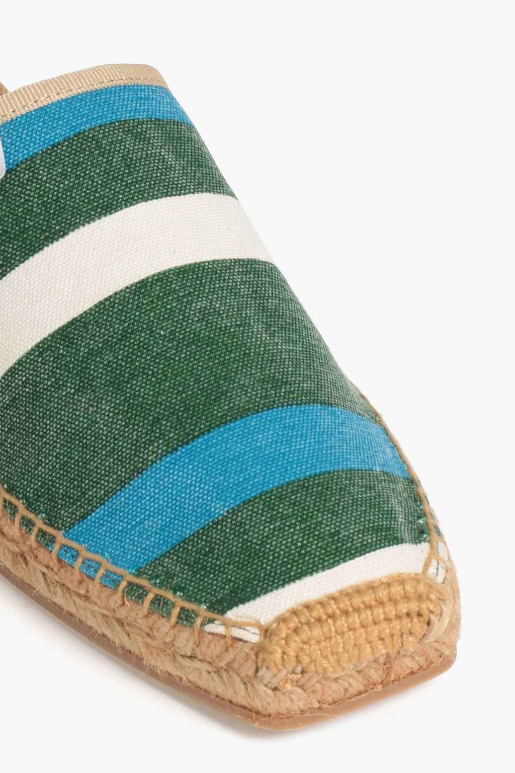 MARNI Striped canvas espadrille mules