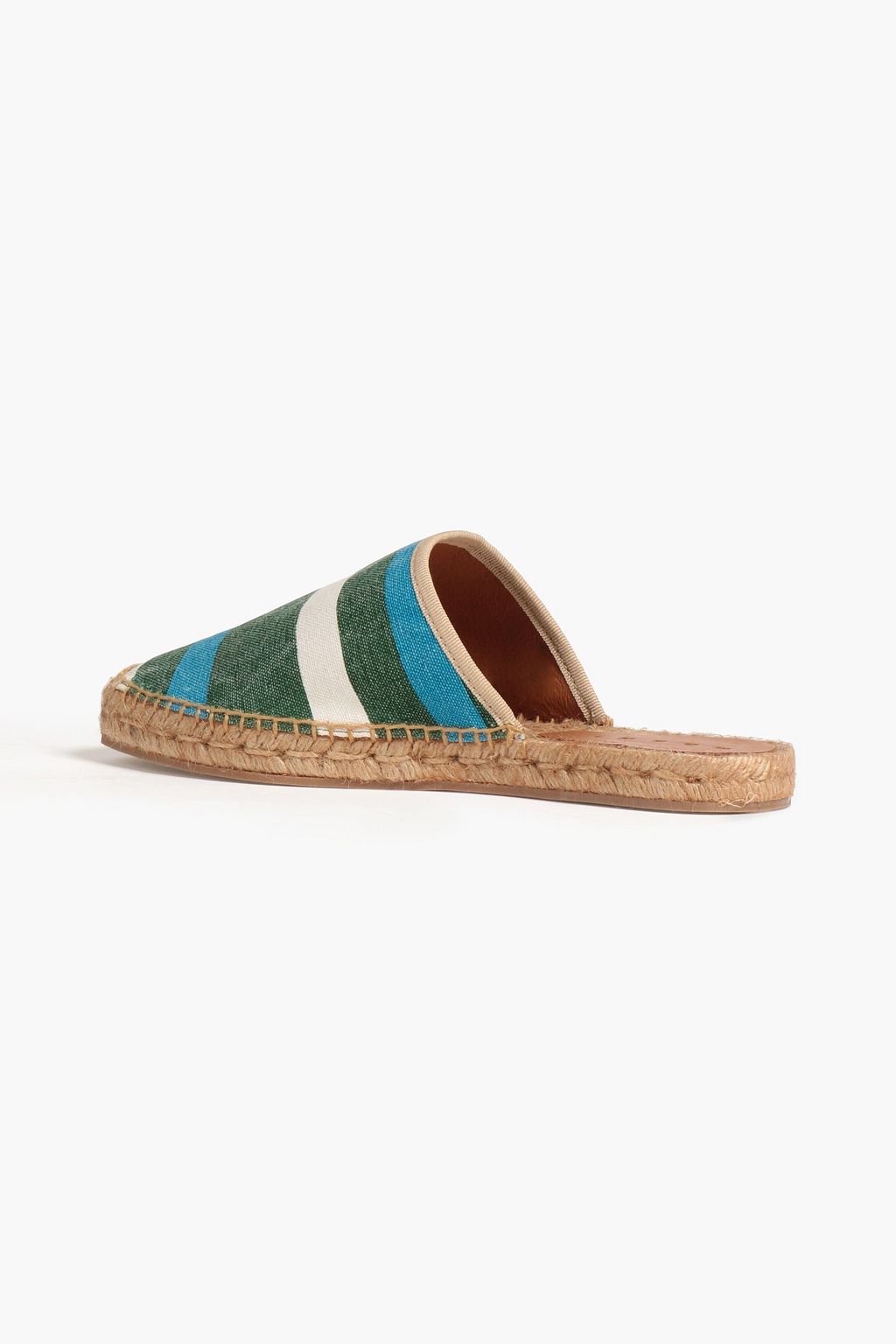 MARNI Striped canvas espadrille mules