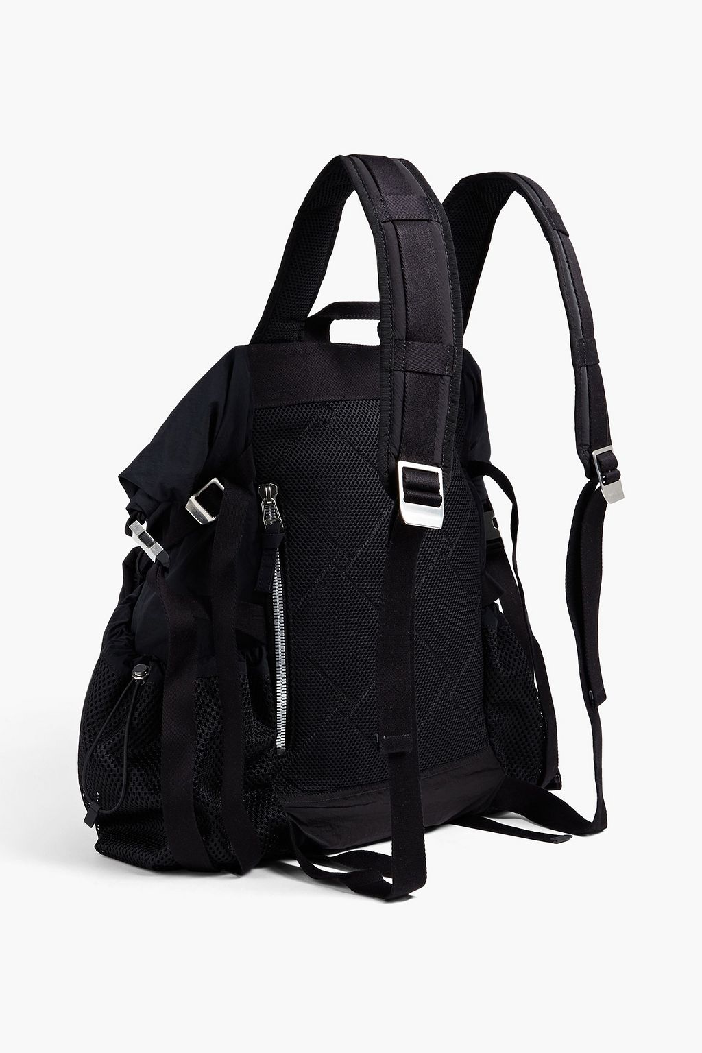 BOTTEGA VENETA Mesh-paneled shell backpack