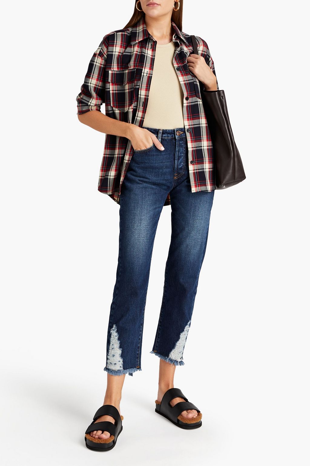 3X1 NYC Distressed boyfriend jeans