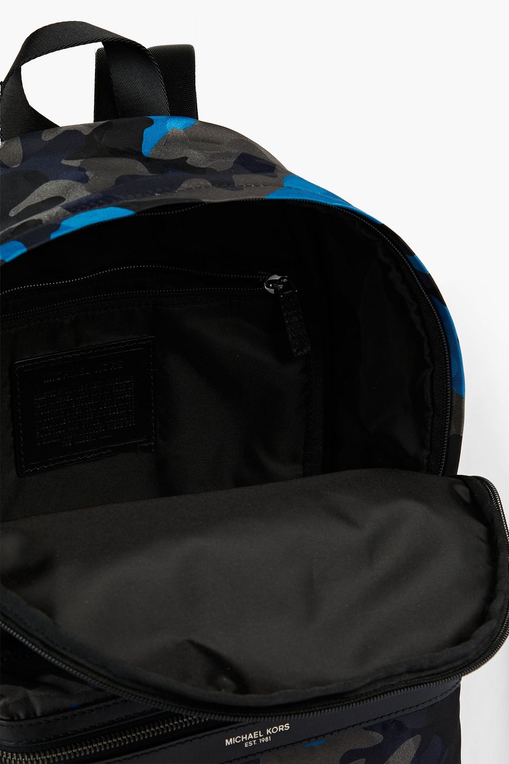 MICHAEL KORS Rucksack aus glänzendem Jacquard mit Camouflage-Print