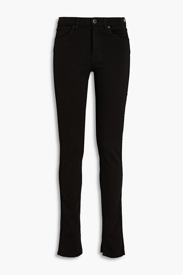 Kaya distressed high-rise skinny jeans