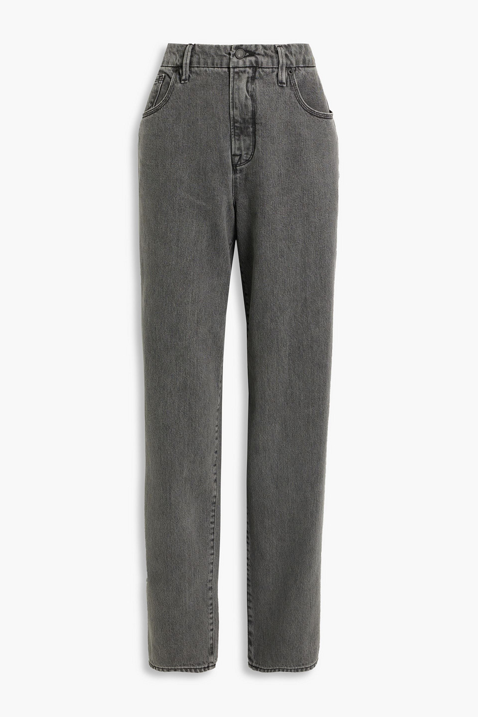 Good American Women's Good 90's High Rise Straight Jeans In Gray